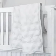 Edredom Matelado Cama Babá Branco Clássico