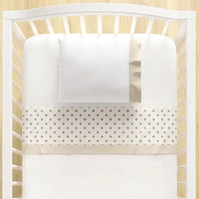 Jogo de Lençol Berço Poá Bege 3 peças