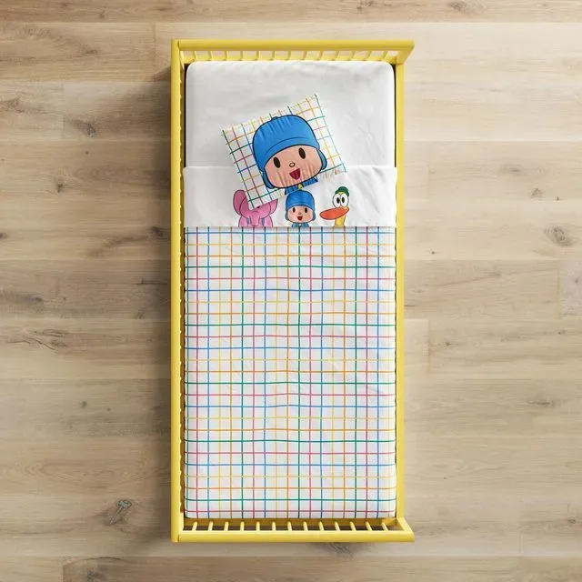 Lençol Berço Pocoyo Xadrez