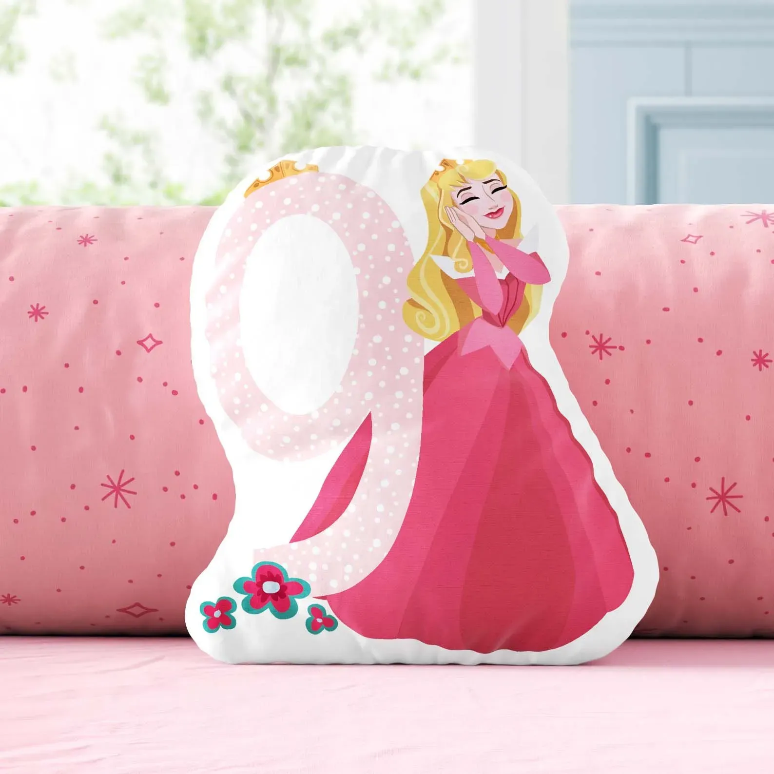 Almofada Mesversário 09 meses Princesas Disney