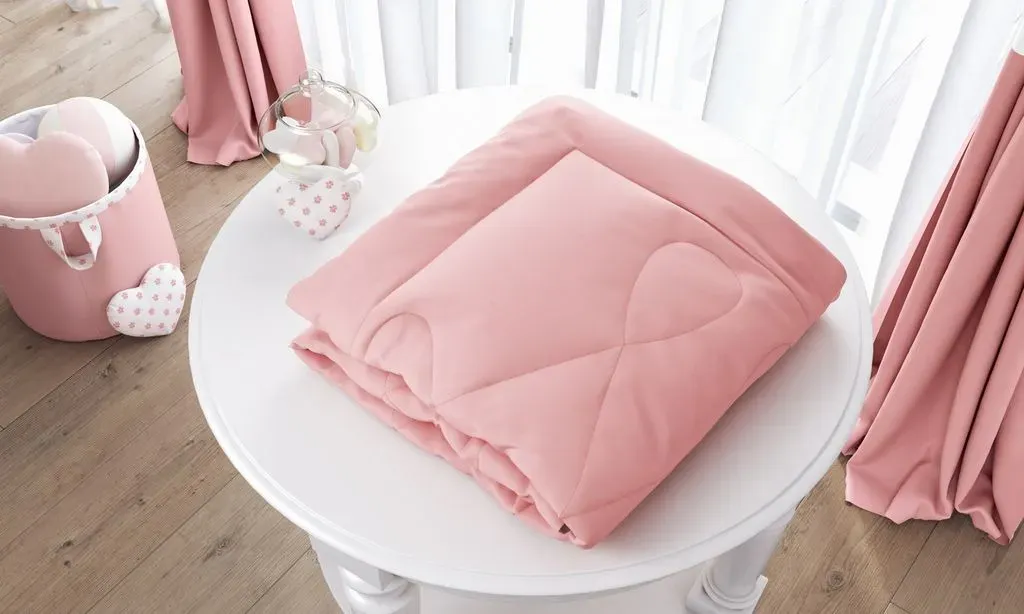 Edredom de Berço Pantografado Rosé