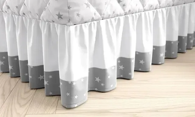 Saia de Berço Estrelinha Cinza 150 FIOS