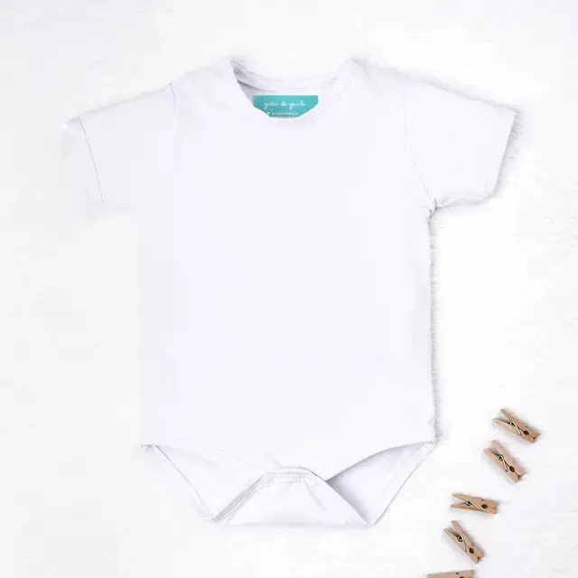 Body Manga Curta Basic Liso Branco 9 a 12 Meses