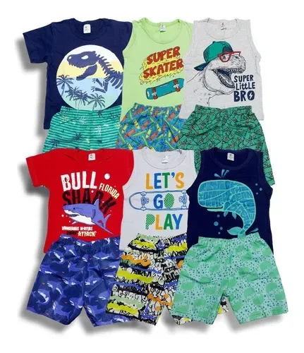 Conjunto Curto Bebê Tactel	TAM G CORES E MODELOS SORTIDOS